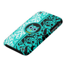 motif de damassé avec le hibou coques iPhone 3