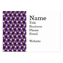 Motif de fleur noir vert pourpre de Halloween d'am Cartes De Visite Professionnelles