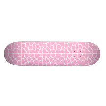 Motif de girafe. Pâlissez - le rose. Plateau De Skateboard