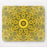 Motif de mandala de fractale de tournesol de hippi tapis de souris