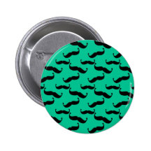Motif de moustache sur l'arrière - plan vert pin's