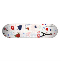 Motif de Paris avec Tour Eiffel Planches À Roulettes