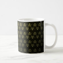 motif de pirate de jolly roger tasses à café