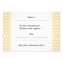 Motif de point beige et blanc de polka. Tacheté Bristols Personnalisés