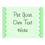 Motif de points vert cartes postales