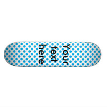 Motif de pois de bleu de ciel skateboards personnalisés