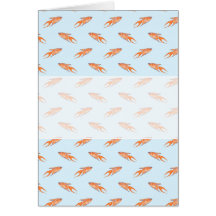 Motif de poissons de paradis sur le bleu cartes de vœux