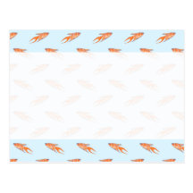 Motif de poissons de paradis sur le bleu carte postale