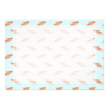 Motif de poissons de paradis sur le bleu cartons d'invitation personnalisés