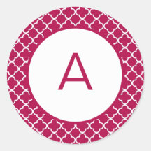 Motif de Quatrefoil Adhésifs Ronds