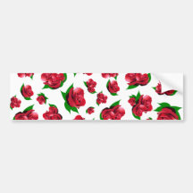 Motif de rose rouge adhésifs pour voiture