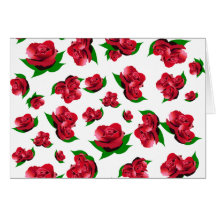 Motif de rose rouge carte de vœux