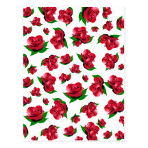 Motif de rose rouge cartes postales