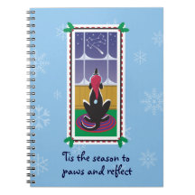 Motif de Stars_snowflake d'os de WagsToWishes®_Dog Carnets À Spirale