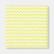 Motif de zigzag jaune et blanc de Chevron Magnets