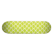 Motif d'échelle de poissons de vert de chaux planches à roulettes customisées