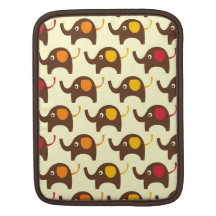 Motif d'éléphants de bonne chance bronzage housses iPad