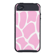 Motif d'impression de girafe dans le rose de sucre