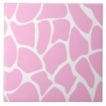 Motif d'impression de girafe dans le rose de sucre carreau