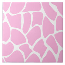 Motif d'impression de girafe dans le rose de sucre carreau