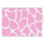 Motif d'impression de girafe dans le rose de sucre carte