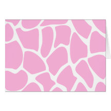Motif d'impression de girafe dans le rose de sucre carte