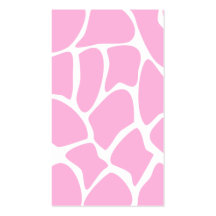 Motif d'impression de girafe dans le rose de sucre modèles de cartes de visite