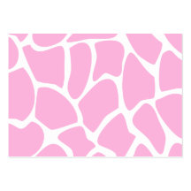 Motif d'impression de girafe dans le rose de sucre cartes de visite professionnelles