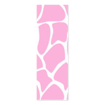 Motif d'impression de girafe dans le rose de sucre cartes de visite personnelles