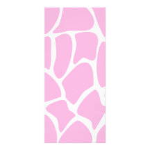 Motif d'impression de girafe dans le rose de sucre carte double customisable