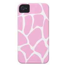 Motif d'impression de girafe dans le rose de sucre coques iPhone 4 Case-Mate