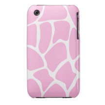 Motif d'impression de girafe dans le rose de sucre coques iPhone 3 Case-Mate