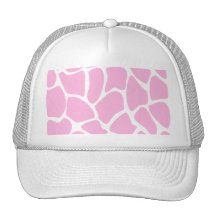 Motif d'impression de girafe dans le rose de sucre casquette