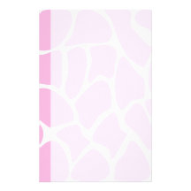 Motif d'impression de girafe dans le rose de sucre papier à lettre
