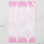 Motif d'impression de girafe dans le rose de sucre prospectus personnalisés