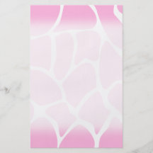 Motif d'impression de girafe dans le rose de sucre prospectus personnalisés