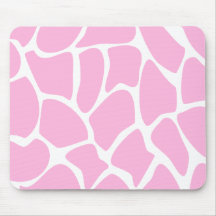 Motif d'impression de girafe dans le rose de sucre tapis de souris