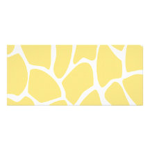 Motif d'impression de girafe en jaune double carte en  couleur