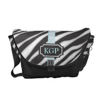 Motif d'impression de zèbre de monogramme avec le  sacs messenger