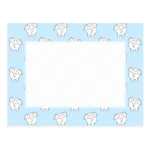 Motif d'objet superflu sur bleu-clair. cartes postales