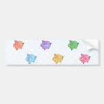 Motif en pastel de porc autocollants pour voiture