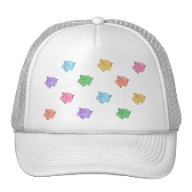 Motif en pastel de porc casquettes