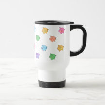 Motif en pastel de porc tasse à café