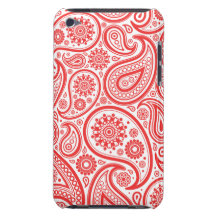 Motif floral blanc rouge de Paisley Coque iPod Touch
