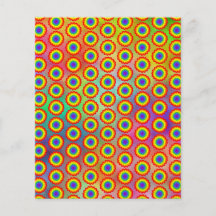Motif floral coloré. Couleurs d'arc-en-ciel Prospectus Personnalisés