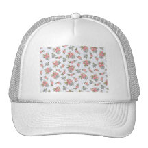 Motif floral de rose de roses de cottage de pays casquettes