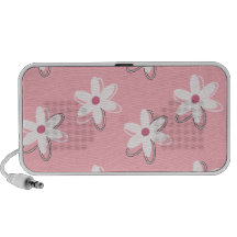 Motif floral en pastel haut-parleurs notebook