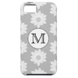 Motif floral, monogramme fait sur commande noir et coques iPhone 5