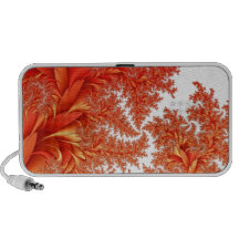 motif floral orange de fractale système de haut-parleurs