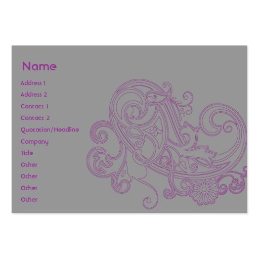 Motif floral rose - potelé cartes de visite professionnelles